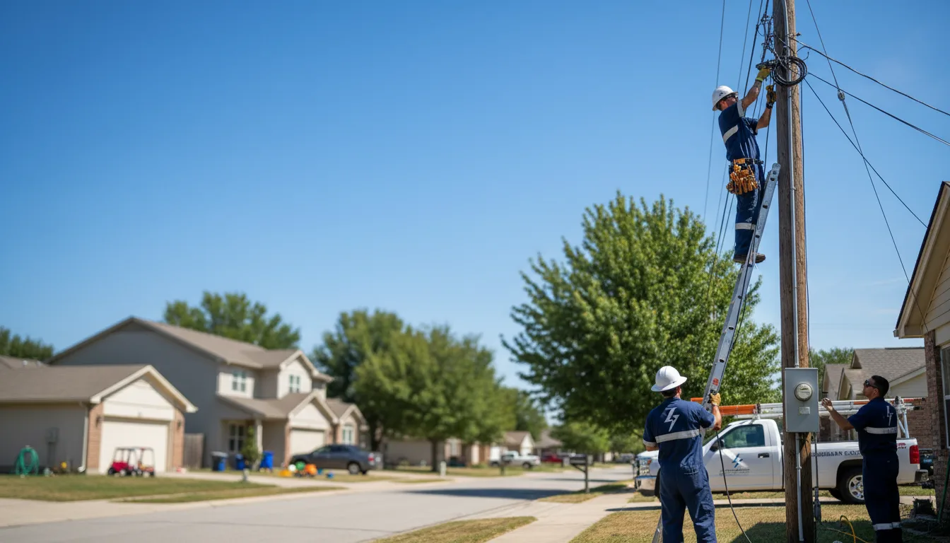 Residential electrician providing installation services in Pound, WI